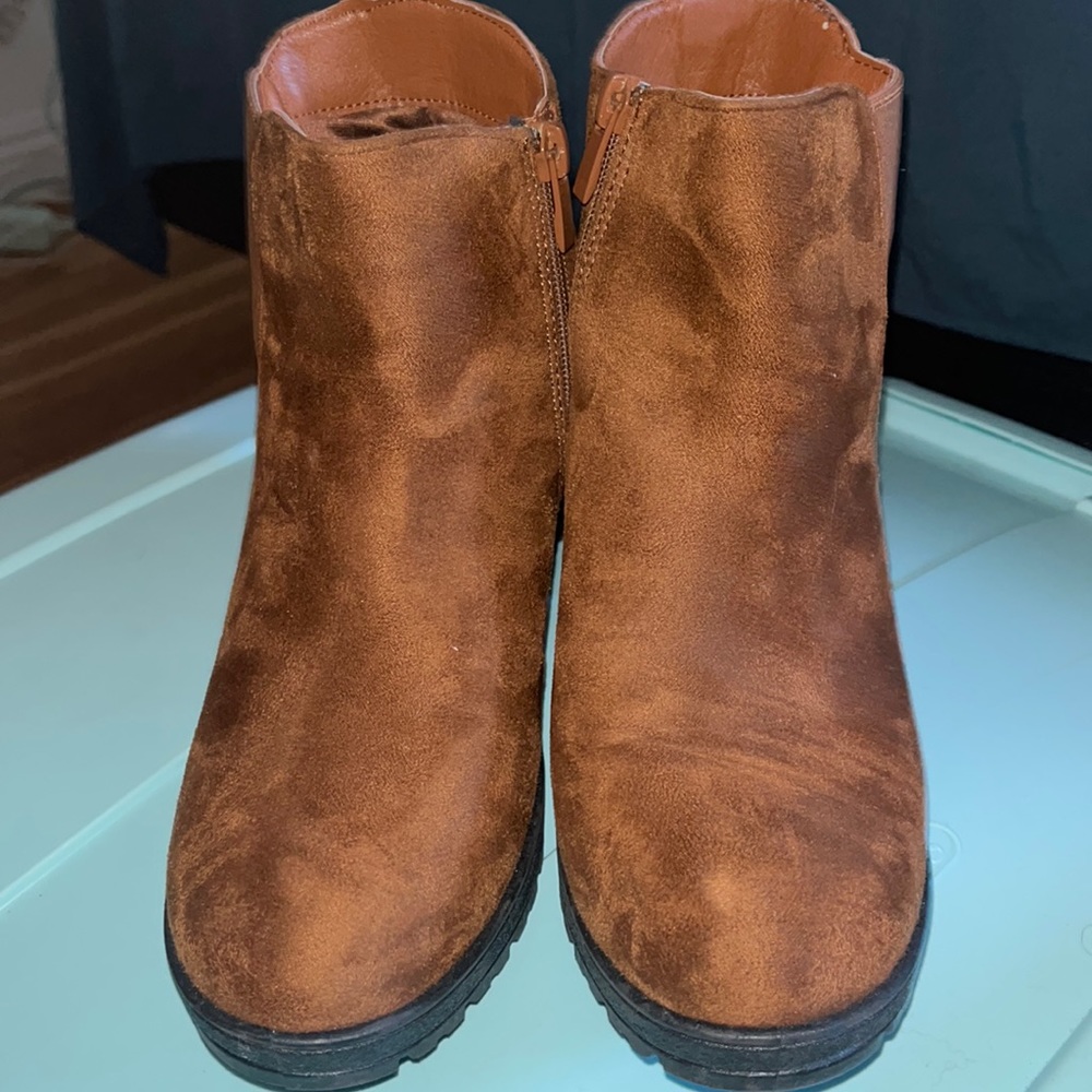 Brown suede shoes